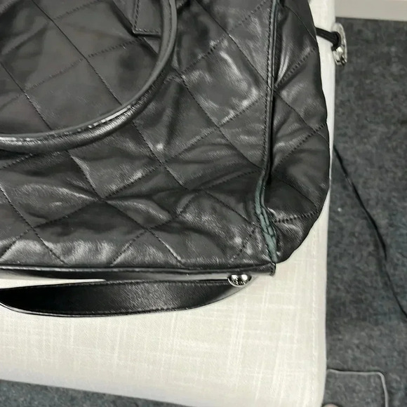 Michael Kors Large Quilted Leather Hamilton Tote Bag Black w/ Matching Wallet - Picture 8 of 12